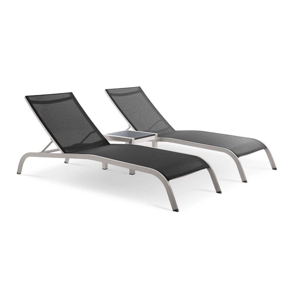 Modway Savannah 3 Piece Outdoor Patio Mesh Set - EEI-4006 | Outdoor Recliners & Lounge Chairs | Modishstore - 2