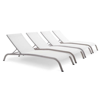 Modway Savannah Outdoor Patio Mesh Chaise Lounge Set of 4 - EEI-4007 | Outdoor Recliners & Lounge Chairs | Modishstore - 7