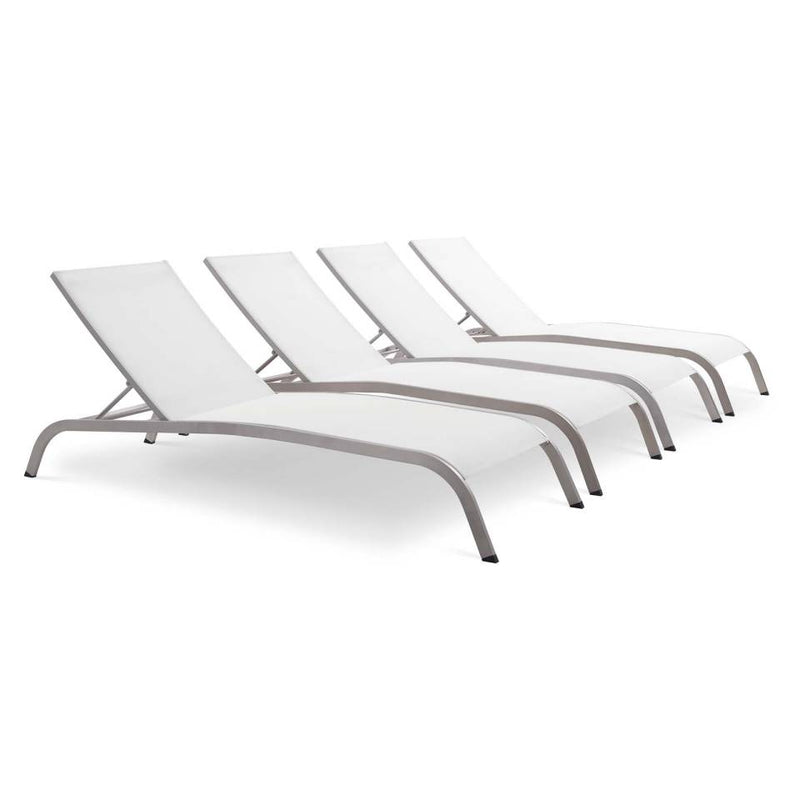 Modway Savannah Outdoor Patio Mesh Chaise Lounge Set of 4 - EEI-4007 | Outdoor Recliners & Lounge Chairs | Modishstore - 7