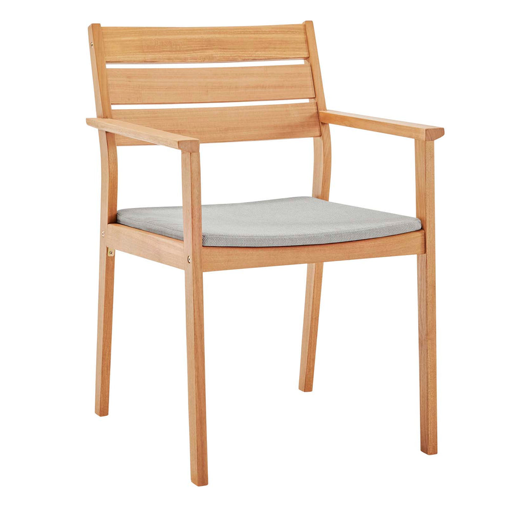 Modway Viewscape Outdoor Patio Ash Wood Dining Armchair Set of 2 - EEI-4008 | Outdoor Chairs | Modishstore - 3