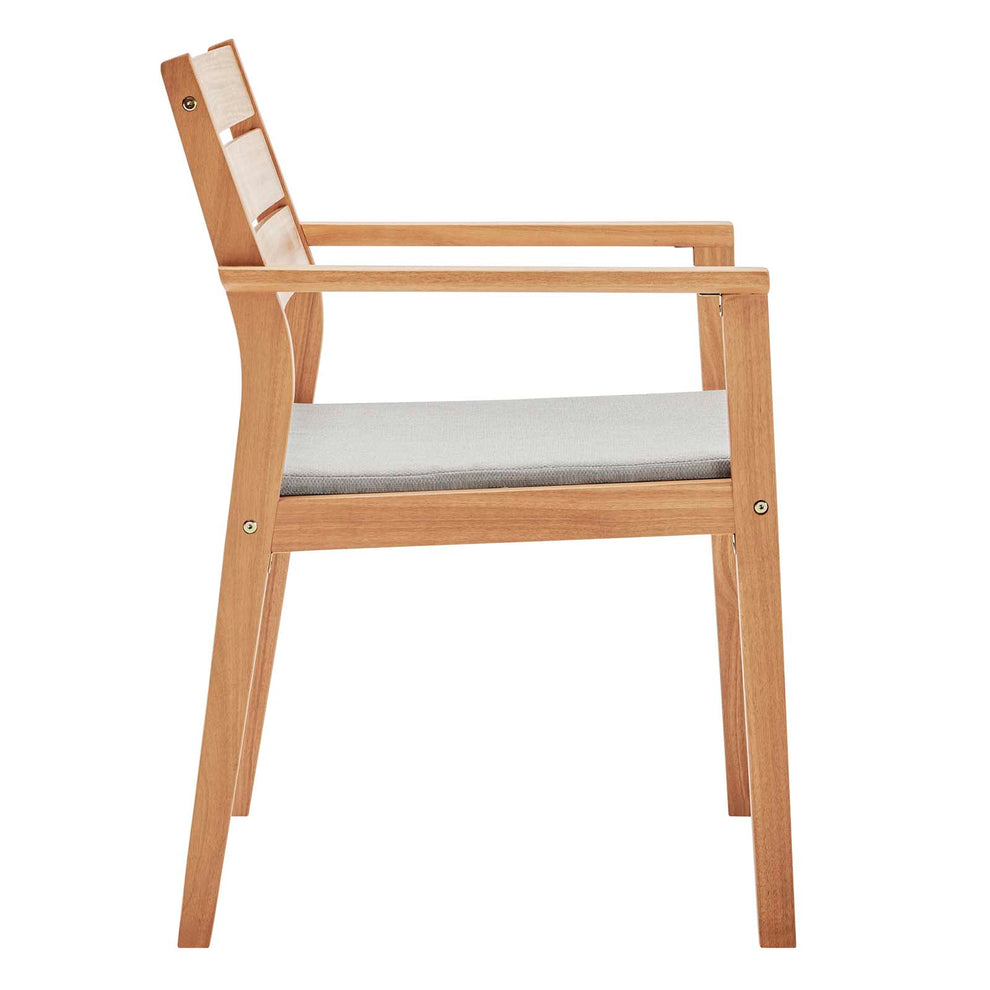 Modway Viewscape Outdoor Patio Ash Wood Dining Armchair Set of 2 - EEI-4008 | Outdoor Chairs | Modishstore - 2