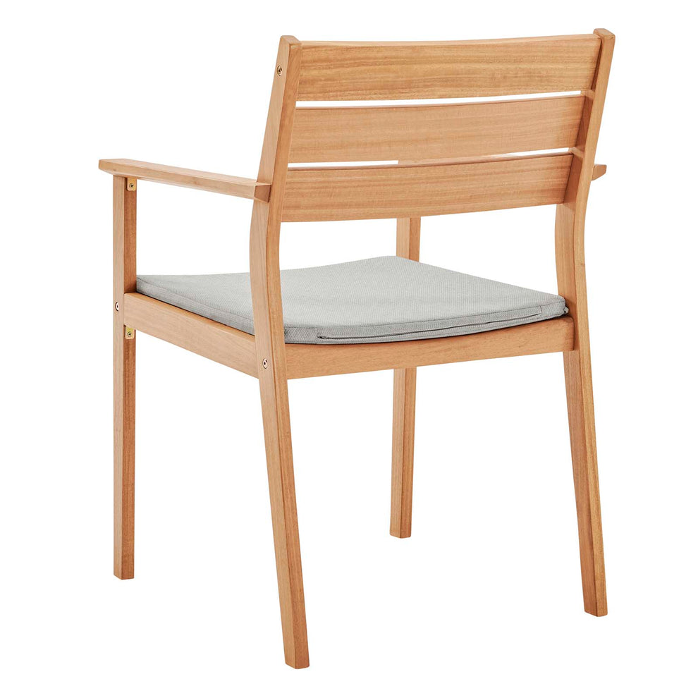 Modway Viewscape Outdoor Patio Ash Wood Dining Armchair Set of 2 - EEI-4008 | Outdoor Chairs | Modishstore - 4