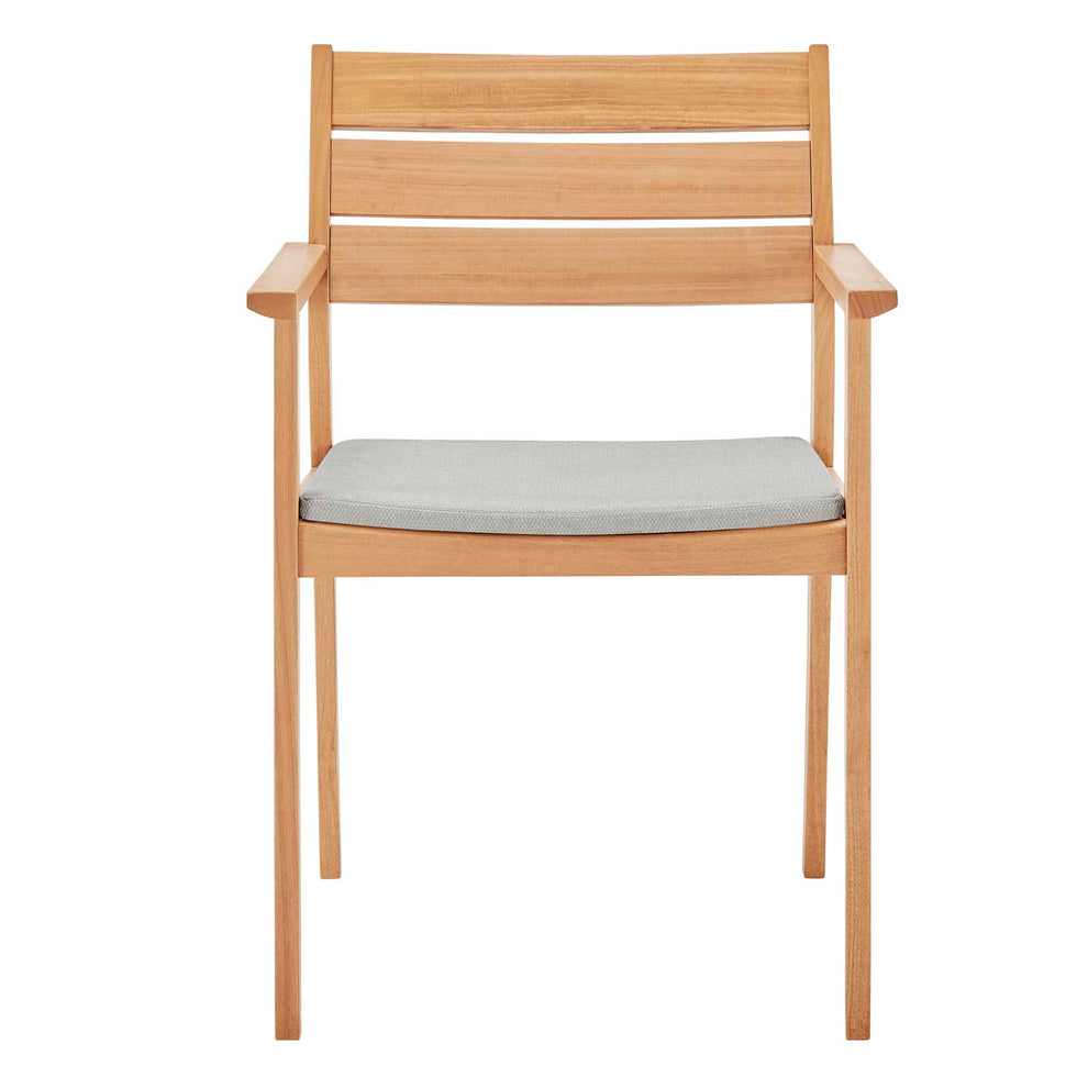 Modway Viewscape Outdoor Patio Ash Wood Dining Armchair Set of 2 - EEI-4008 | Outdoor Chairs | Modishstore - 5