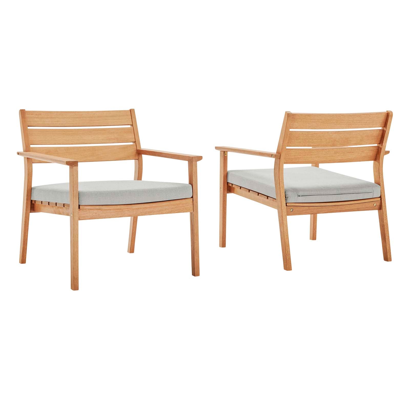 Breton Outdoor Patio Ash Wood Armchair Set of 2 By Modway - EEI-4009 | Outdoor Chairs | Modishstore - 2