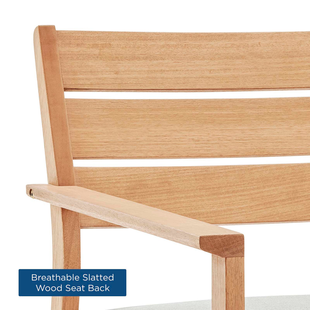 Breton Outdoor Patio Ash Wood Armchair Set of 2 By Modway - EEI-4009 | Outdoor Chairs | Modishstore - 4