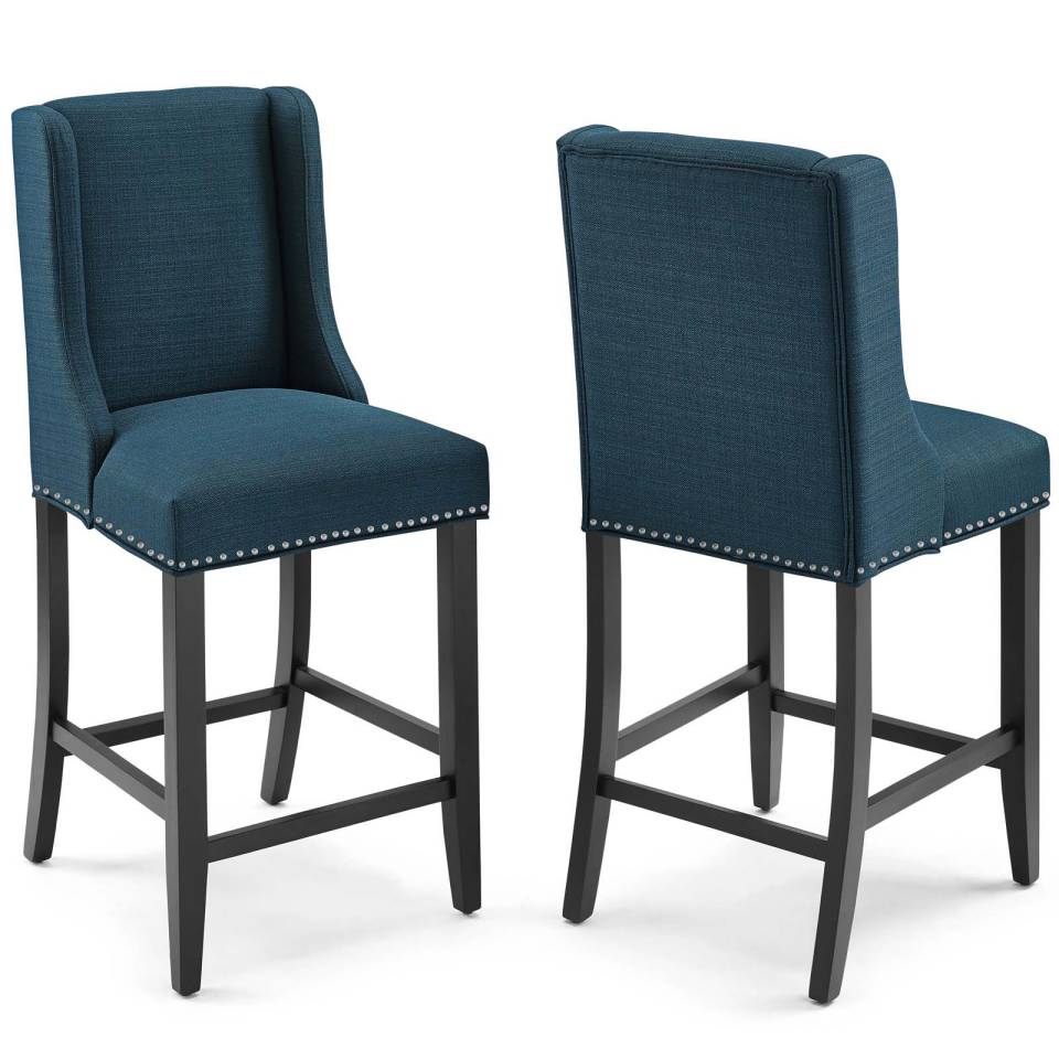 Modway Baron Counter Stool Upholstered Fabric Set of 2 - EEI-4016 | Counter Stools | Modishstore - 2