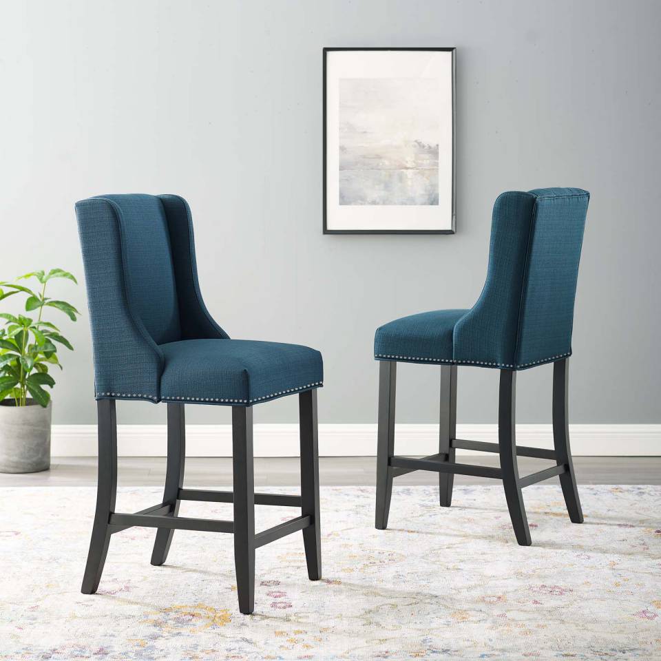 Modway Baron Counter Stool Upholstered Fabric Set of 2 - EEI-4016 | Counter Stools | Modishstore - 1