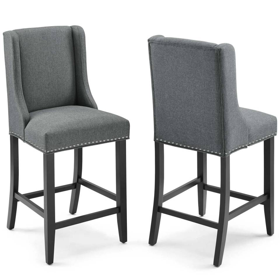 Modway Baron Counter Stool Upholstered Fabric Set of 2 - EEI-4016 | Counter Stools | Modishstore - 8