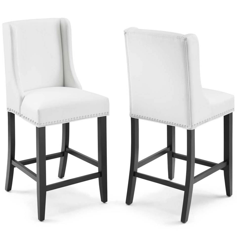 Modway Baron Counter Stool Faux Leather Set of 2 - EEI-4017 | Counter Stools | Modishstore - 2