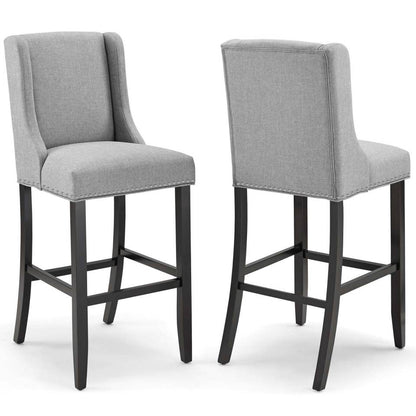 Modway Baron Bar Stool Upholstered Fabric Set of 2 - EEI-4018 | Bar Stools | Modishstore - 8