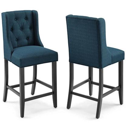 Modway Baronet Counter Bar Stool Upholstered Fabric Set of 2 - EEI-4020 | Bar Stools | Modishstore - 2