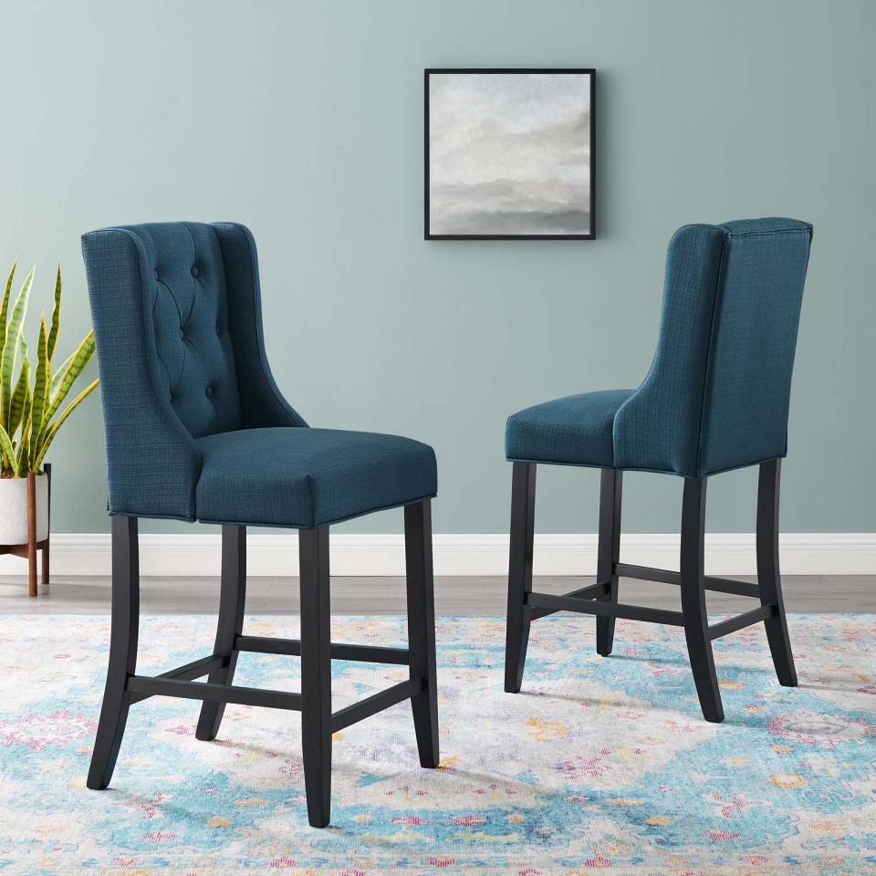 Modway Baronet Counter Bar Stool Upholstered Fabric Set of 2 - EEI-4020 | Bar Stools | Modishstore - 1