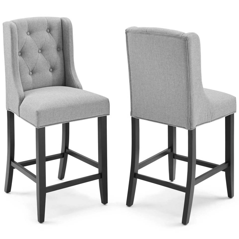 Modway Baronet Counter Bar Stool Upholstered Fabric Set of 2 - EEI-4020 | Bar Stools | Modishstore - 10
