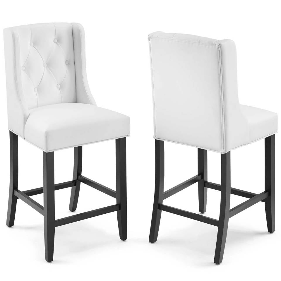 Modway Baronet Counter Bar Stool Faux Leather Set of 2 - EEI-4021 | Bar Stools | Modishstore - 2