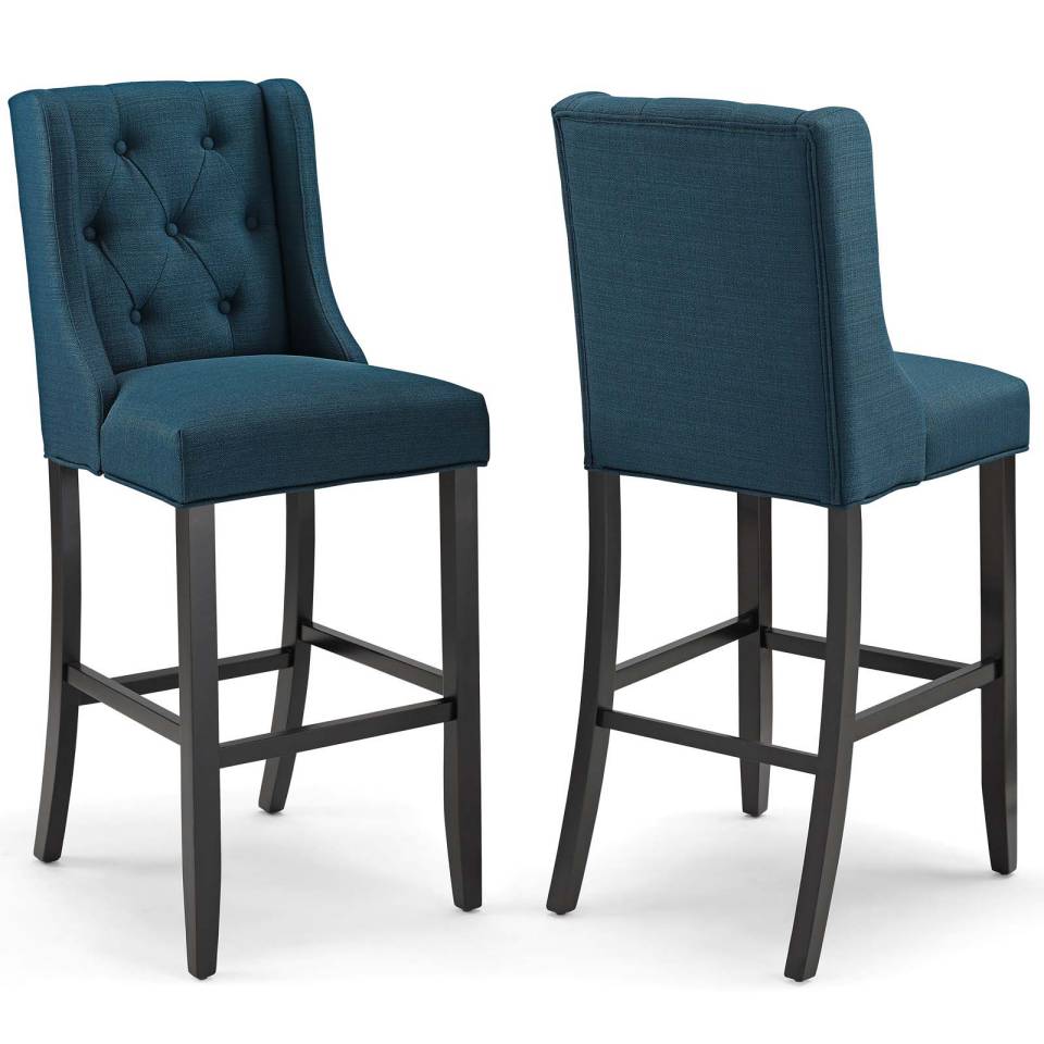 Modway Baronet Bar Stool Upholstered Fabric Set of 2 - EEI-4022 | Bar Stools | Modishstore - 10