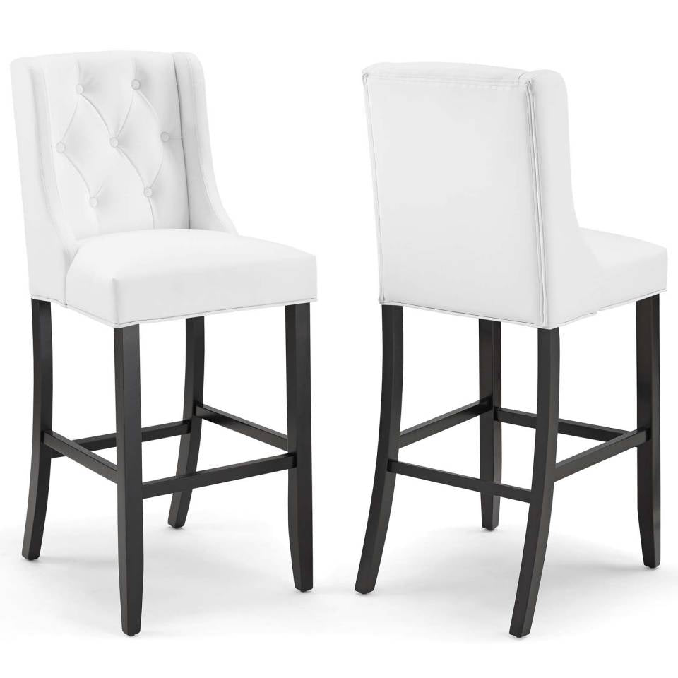 Modway Baronet Bar Stool Faux Leather Set of 2 - EEI-4023 | Bar Stools | Modishstore - 2