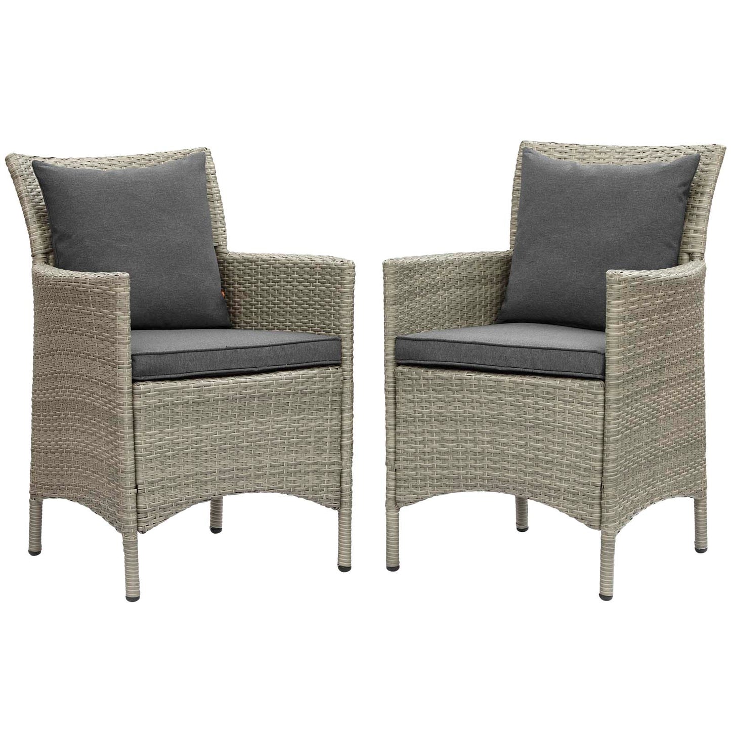 Modway Conduit Outdoor Patio Wicker Rattan Dining Armchair Set of 2 - EEI-4027 | Armchairs | Modishstore - 4