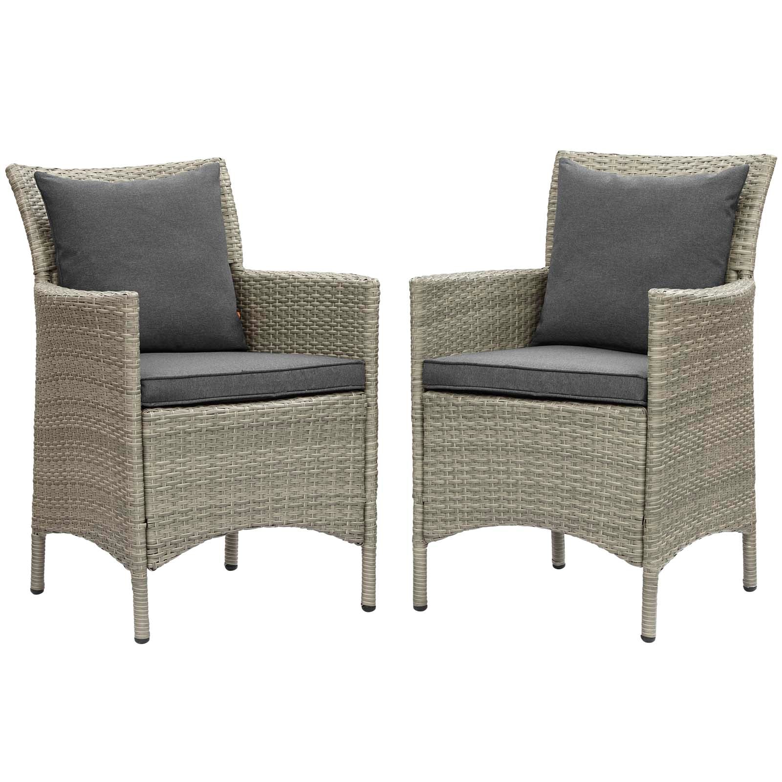 Modway Conduit Outdoor Patio Wicker Rattan Dining Armchair Set of 2 - EEI-4027 | Armchairs | Modishstore - 4