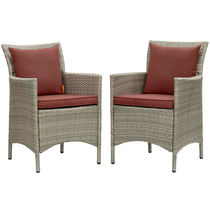Modway Conduit Outdoor Patio Wicker Rattan Dining Armchair Set of 2 - EEI-4027 | Armchairs | Modishstore - 5