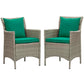 Modway Conduit Outdoor Patio Wicker Rattan Dining Armchair Set of 2 | Armchairs | Modishstore-6