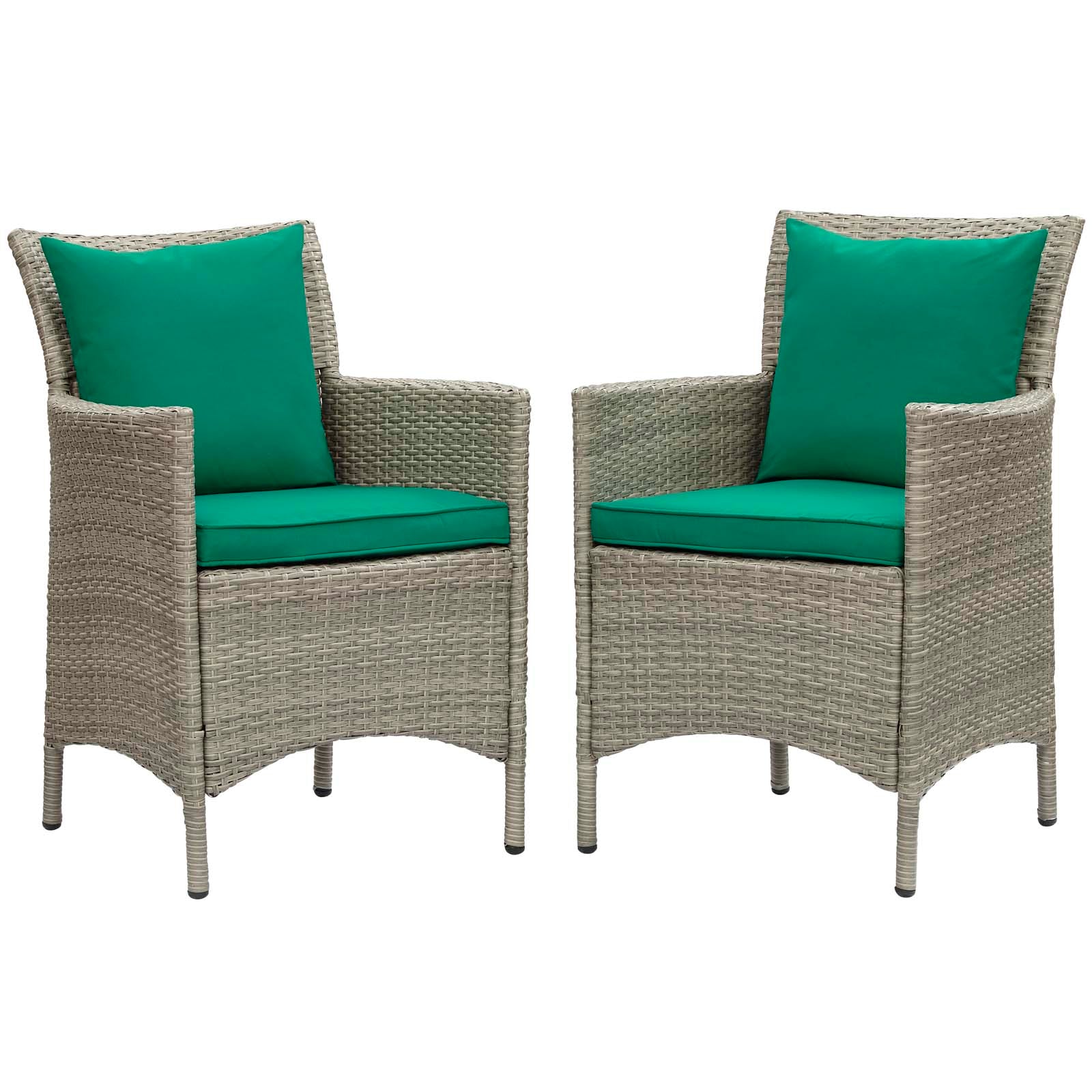Modway Conduit Outdoor Patio Wicker Rattan Dining Armchair Set of 2 - EEI-4027 | Armchairs | Modishstore - 6