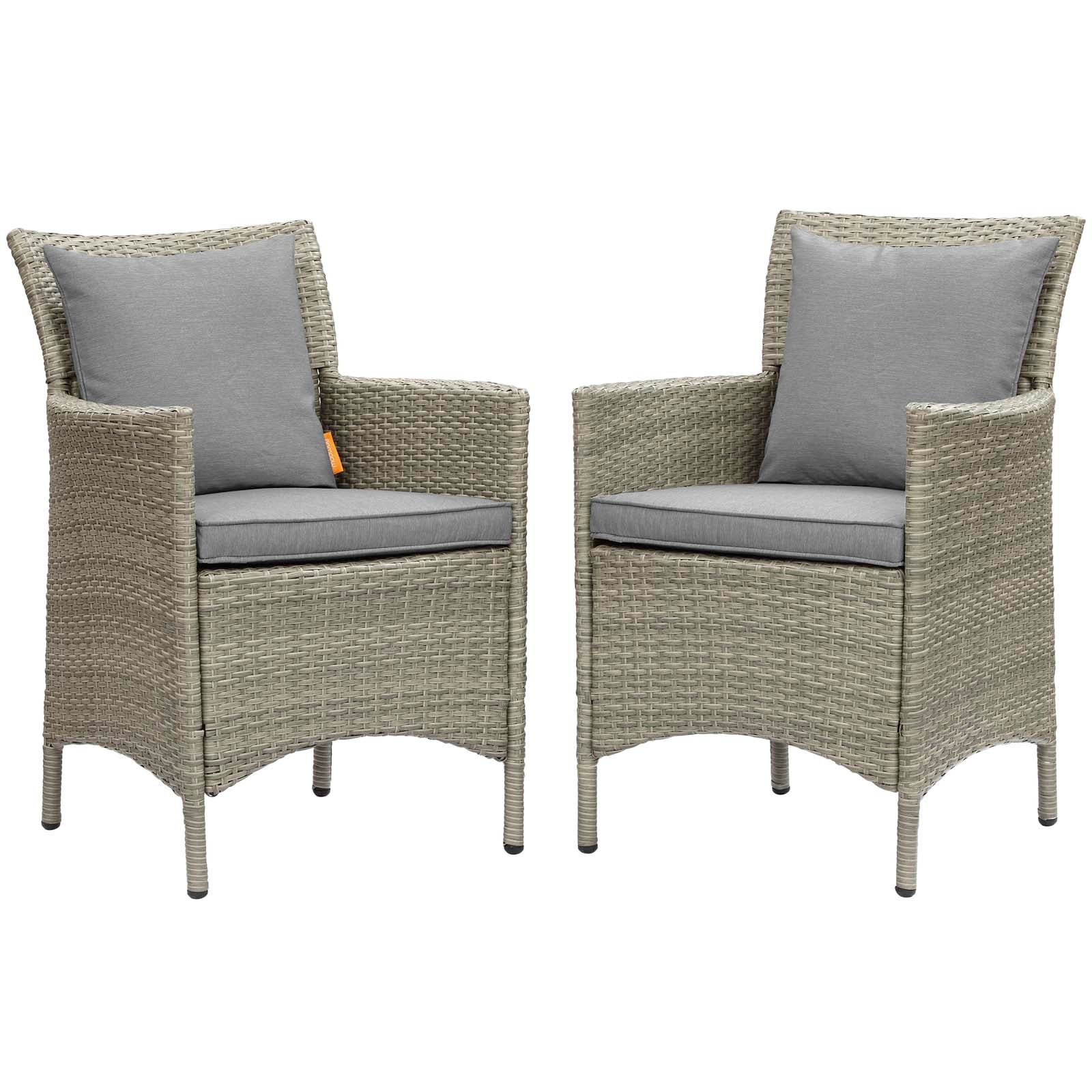 Modway Conduit Outdoor Patio Wicker Rattan Dining Armchair Set of 2 - EEI-4027 | Armchairs | Modishstore - 7