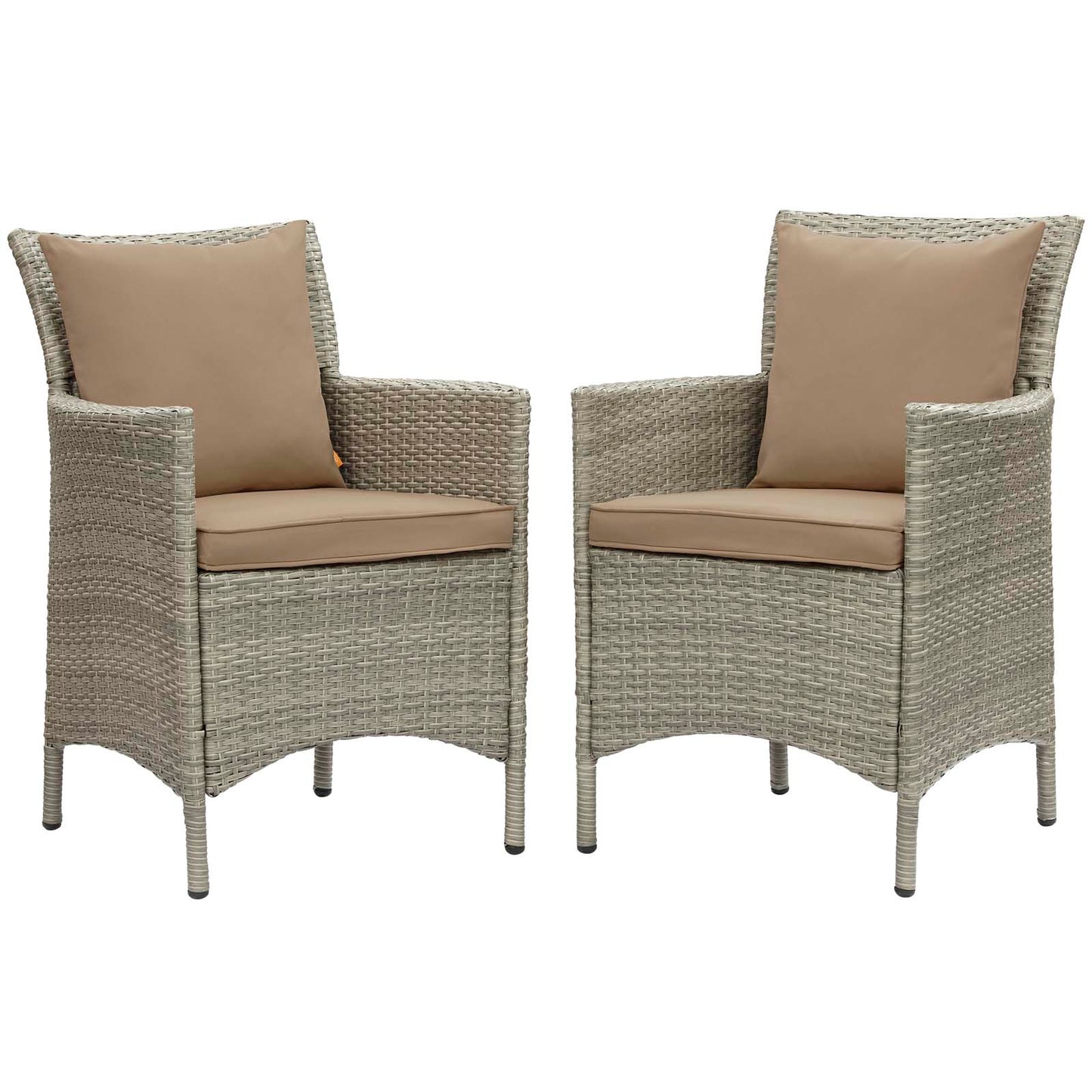 Modway Conduit Outdoor Patio Wicker Rattan Dining Armchair Set of 2 - EEI-4027 | Armchairs | Modishstore - 8