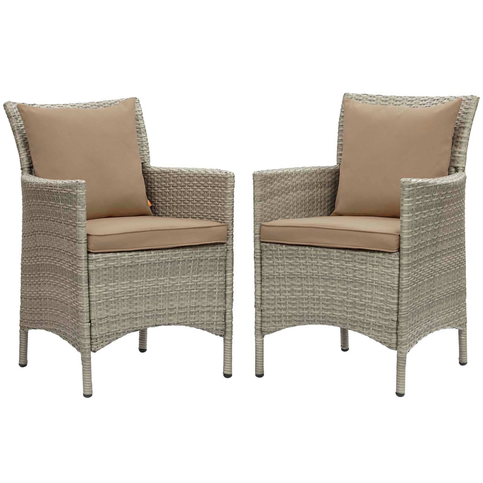 Modway Conduit Outdoor Patio Wicker Rattan Dining Armchair Set of 2 - EEI-4027 | Armchairs | Modishstore - 8