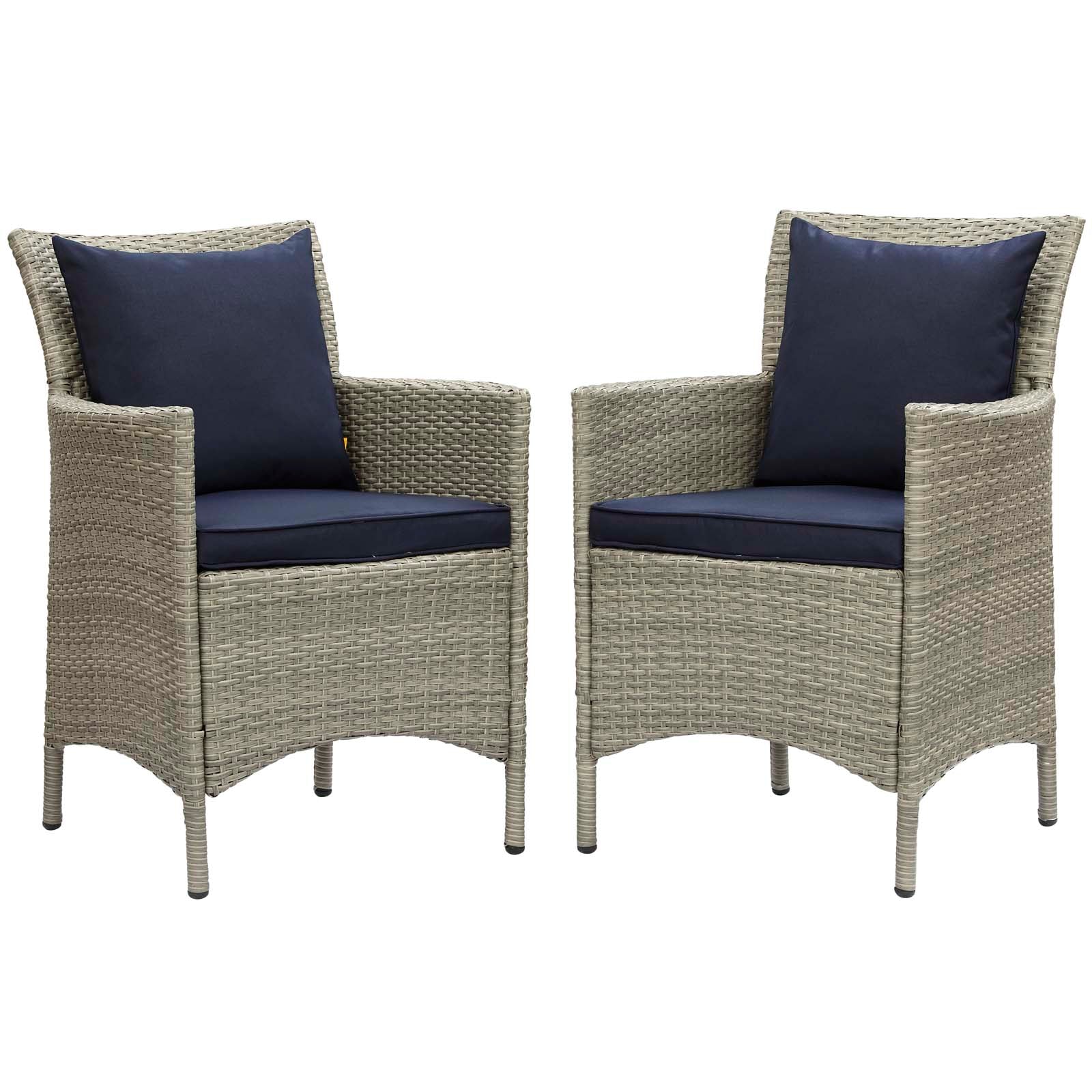 Modway Conduit Outdoor Patio Wicker Rattan Dining Armchair Set of 2 - EEI-4027 | Armchairs | Modishstore - 9