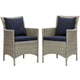 Modway Conduit Outdoor Patio Wicker Rattan Dining Armchair Set of 2 | Armchairs | Modishstore-9