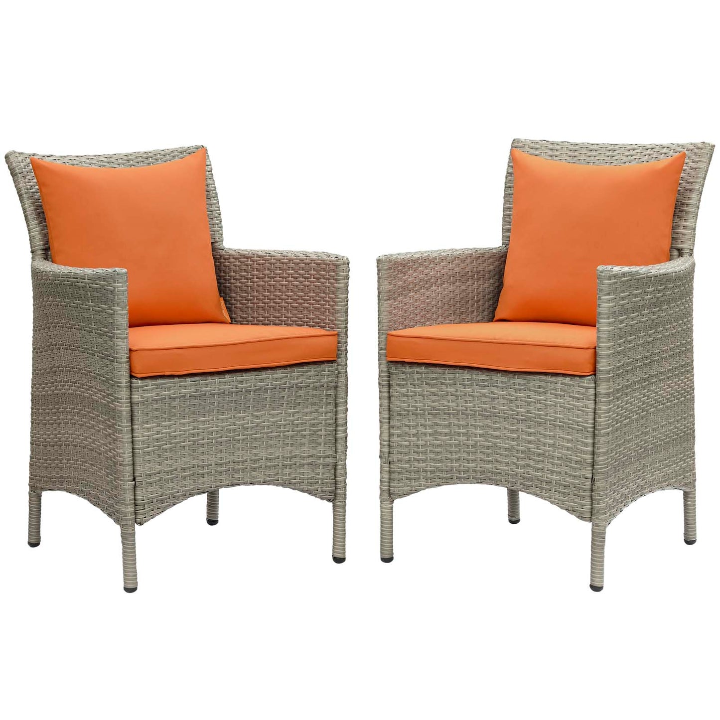 Modway Conduit Outdoor Patio Wicker Rattan Dining Armchair Set of 2 - EEI-4027 | Armchairs | Modishstore - 10