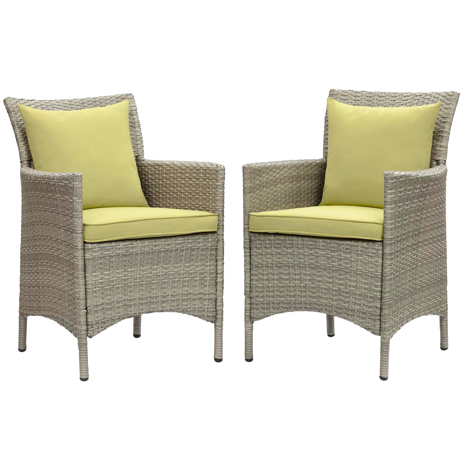 Modway Conduit Outdoor Patio Wicker Rattan Dining Armchair Set of 2 - EEI-4027 | Armchairs | Modishstore - 11