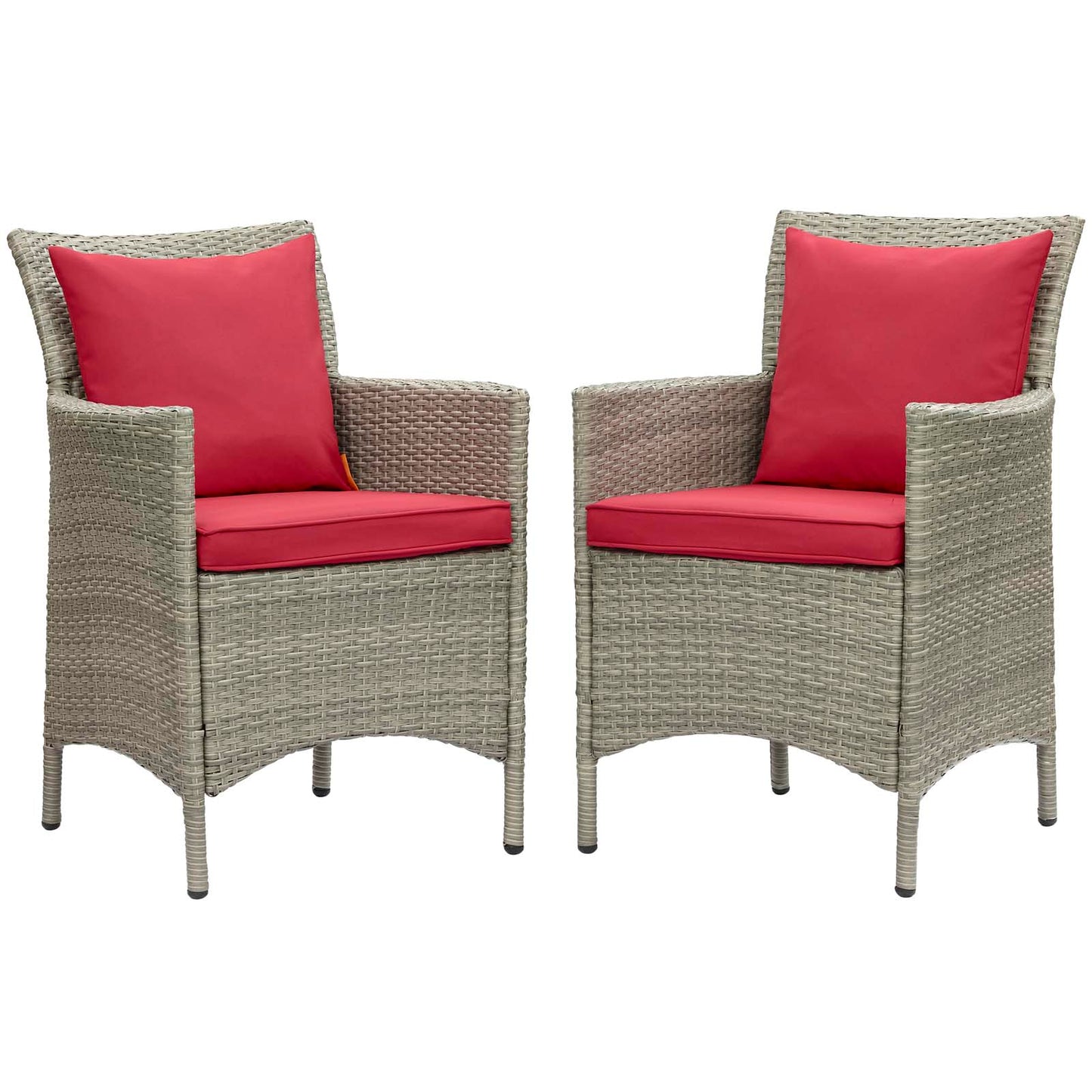Modway Conduit Outdoor Patio Wicker Rattan Dining Armchair Set of 2 - EEI-4027 | Armchairs | Modishstore - 12