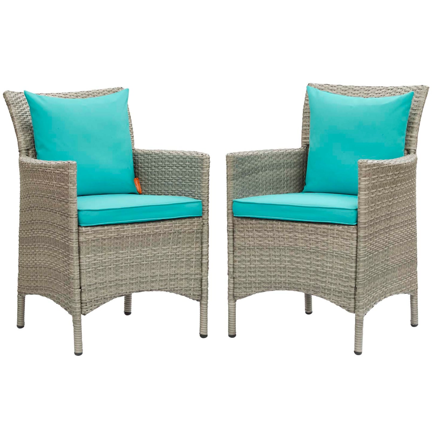 Modway Conduit Outdoor Patio Wicker Rattan Dining Armchair Set of 2 - EEI-4027 | Armchairs | Modishstore - 13