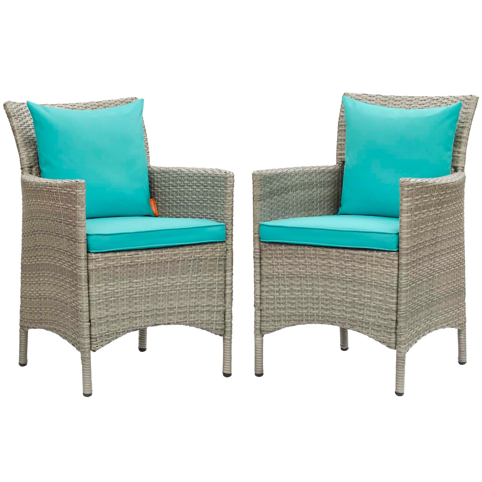 Modway Conduit Outdoor Patio Wicker Rattan Dining Armchair Set of 2 - EEI-4027 | Armchairs | Modishstore - 13