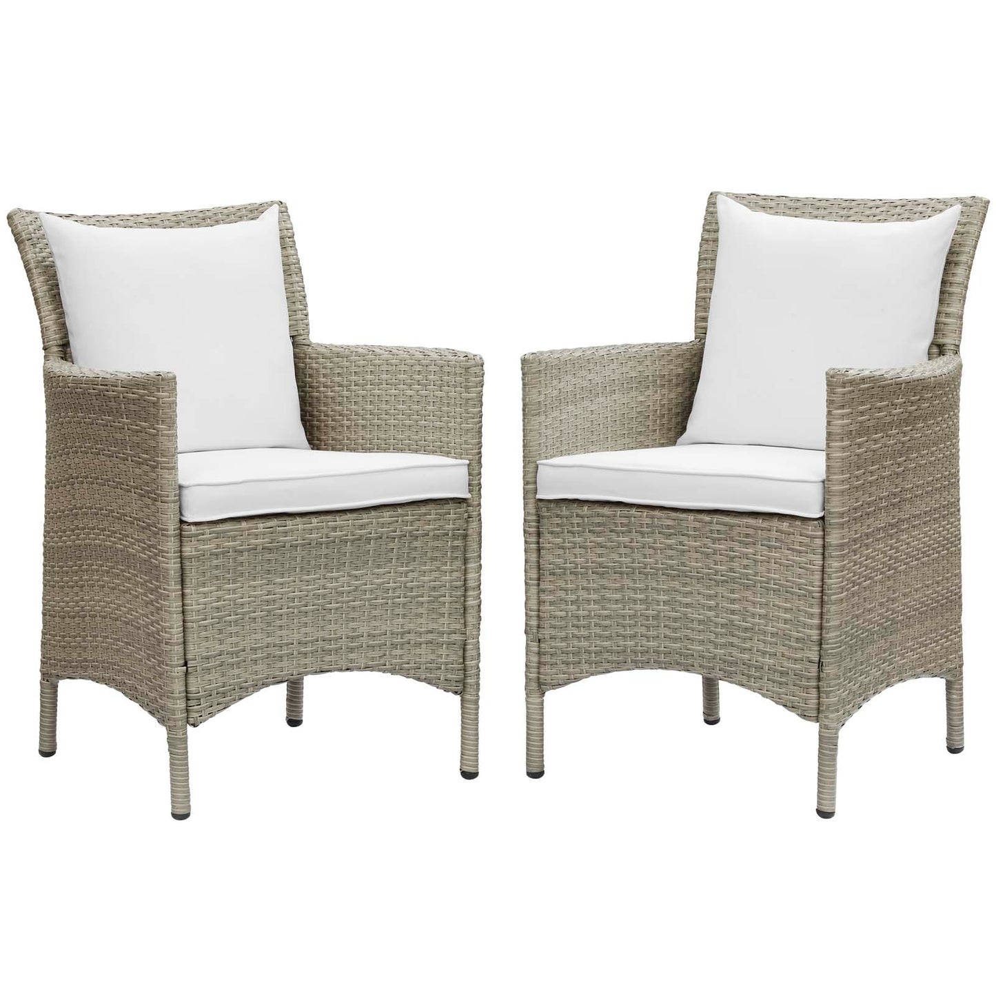 Modway Conduit Outdoor Patio Wicker Rattan Dining Armchair Set of 2 - EEI-4027 | Armchairs | Modishstore - 14