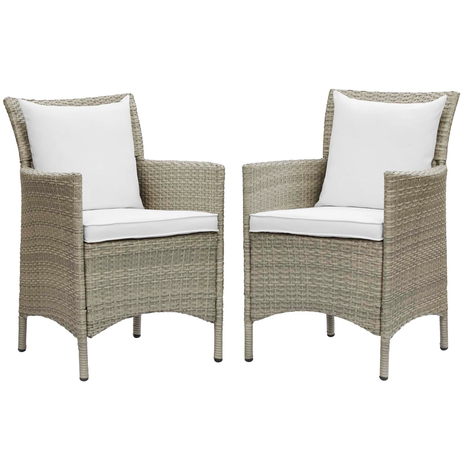 Modway Conduit Outdoor Patio Wicker Rattan Dining Armchair Set of 2 - EEI-4027 | Armchairs | Modishstore - 14
