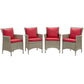 Modway Conduit Outdoor Patio Wicker Rattan Dining Armchair Set of 4 | Armchairs | Modishstore-12