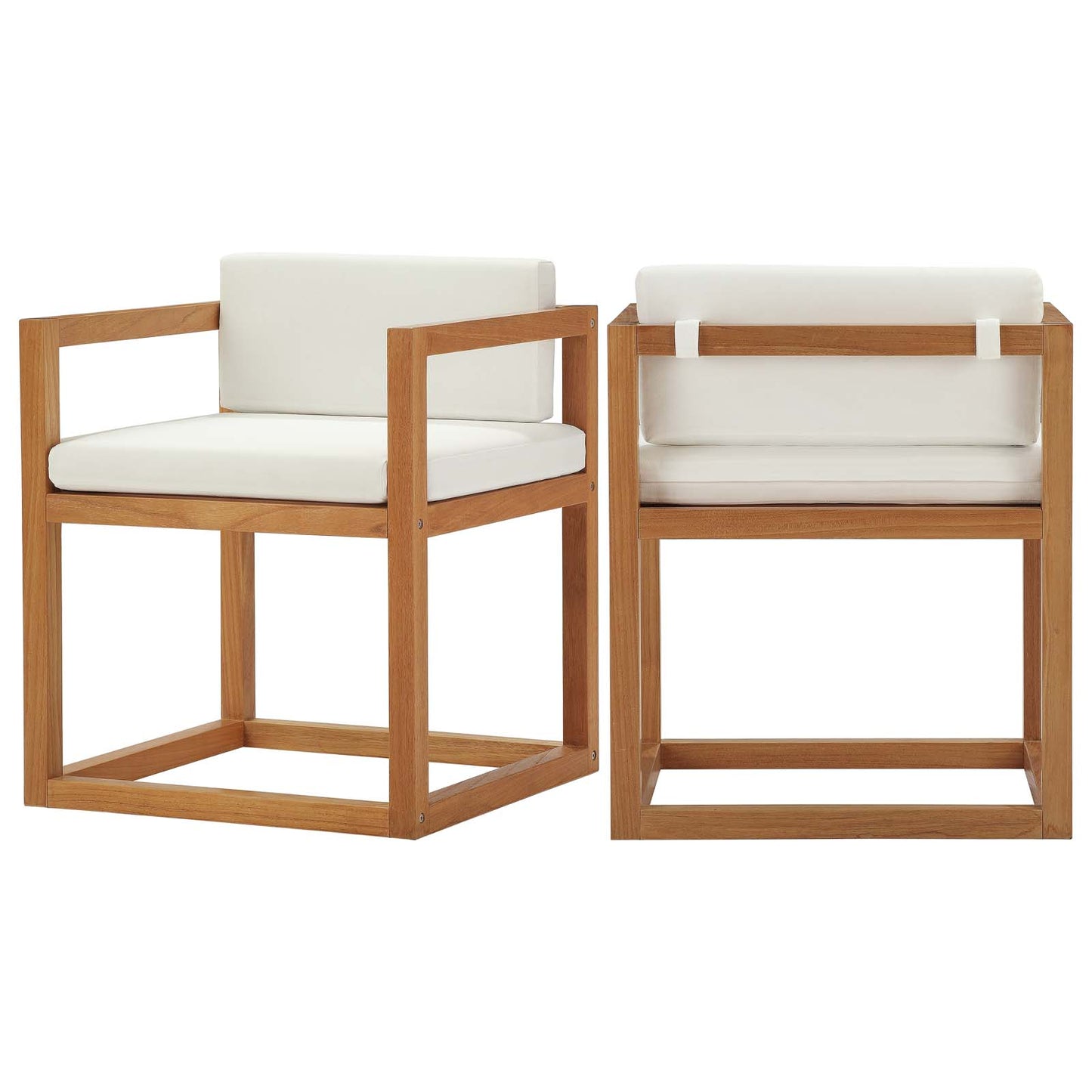 Newbury Outdoor Patio Premium Grade A Teak Wood Accent Armchair Set of 2 By Modway - EEI-4029 | Outdoor Chaise Lounges | Modishstore - 2