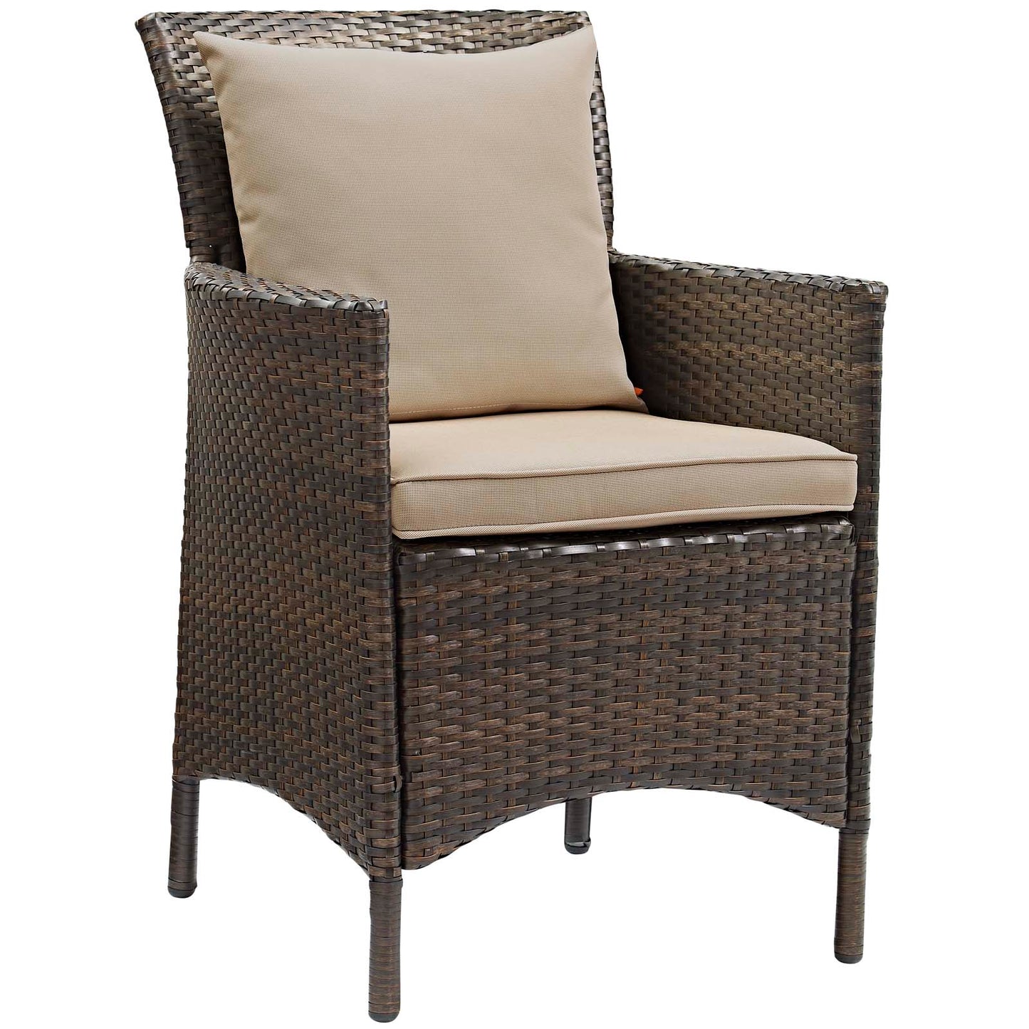 Modway Conduit Outdoor Patio Wicker Rattan Dining Armchair Set of 2 | Dining Chairs | Modishstore-3