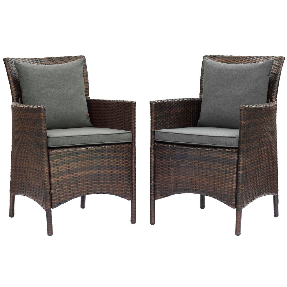 Modway Conduit Outdoor Patio Wicker Rattan Dining Armchair Set of 2 - EEI-4030 | Dining Chairs | Modishstore - 24