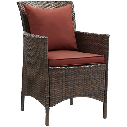 Modway Conduit Outdoor Patio Wicker Rattan Dining Armchair Set of 2 | Dining Chairs | Modishstore-16