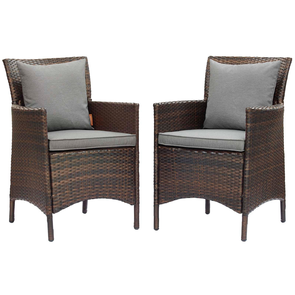 Modway Conduit Outdoor Patio Wicker Rattan Dining Armchair Set of 2 - EEI-4030 | Dining Chairs | Modishstore - 26