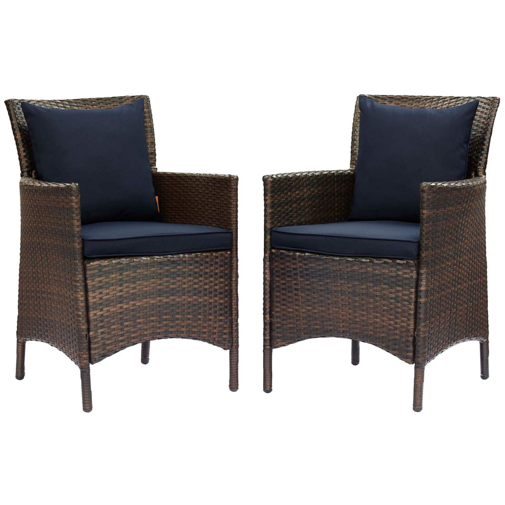 Modway Conduit Outdoor Patio Wicker Rattan Dining Armchair Set of 2 - EEI-4030 | Dining Chairs | Modishstore - 28