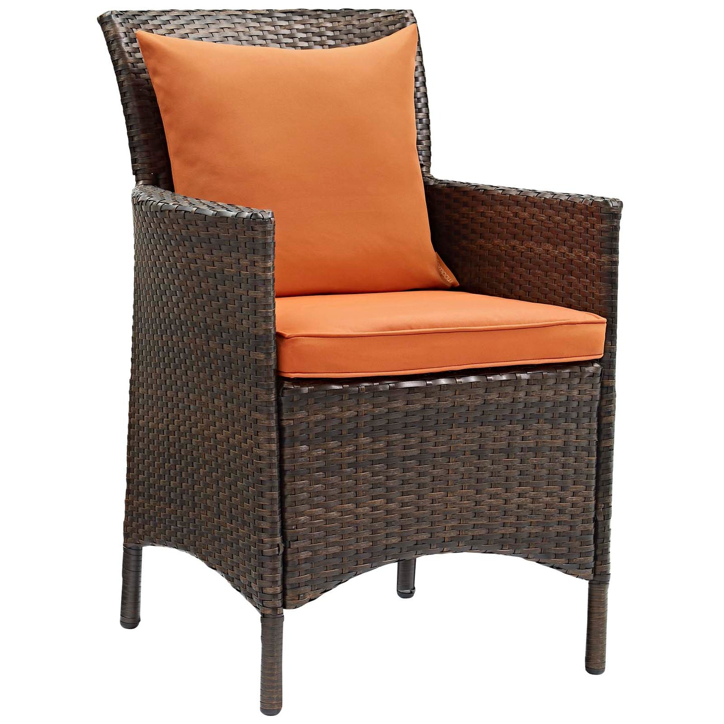Modway Conduit Outdoor Patio Wicker Rattan Dining Armchair Set of 2 | Dining Chairs | Modishstore-21