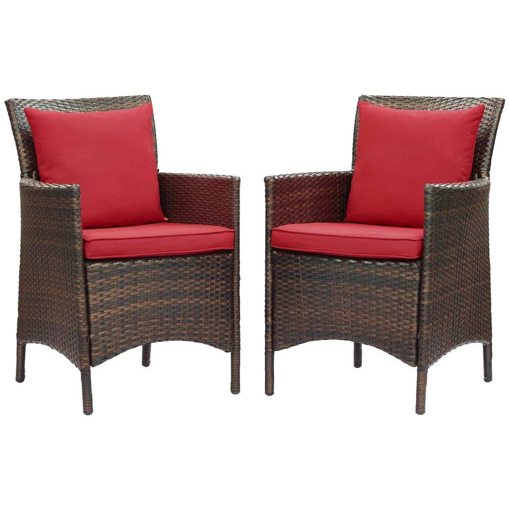 Modway Conduit Outdoor Patio Wicker Rattan Dining Armchair Set of 2 - EEI-4030 | Dining Chairs | Modishstore - 31