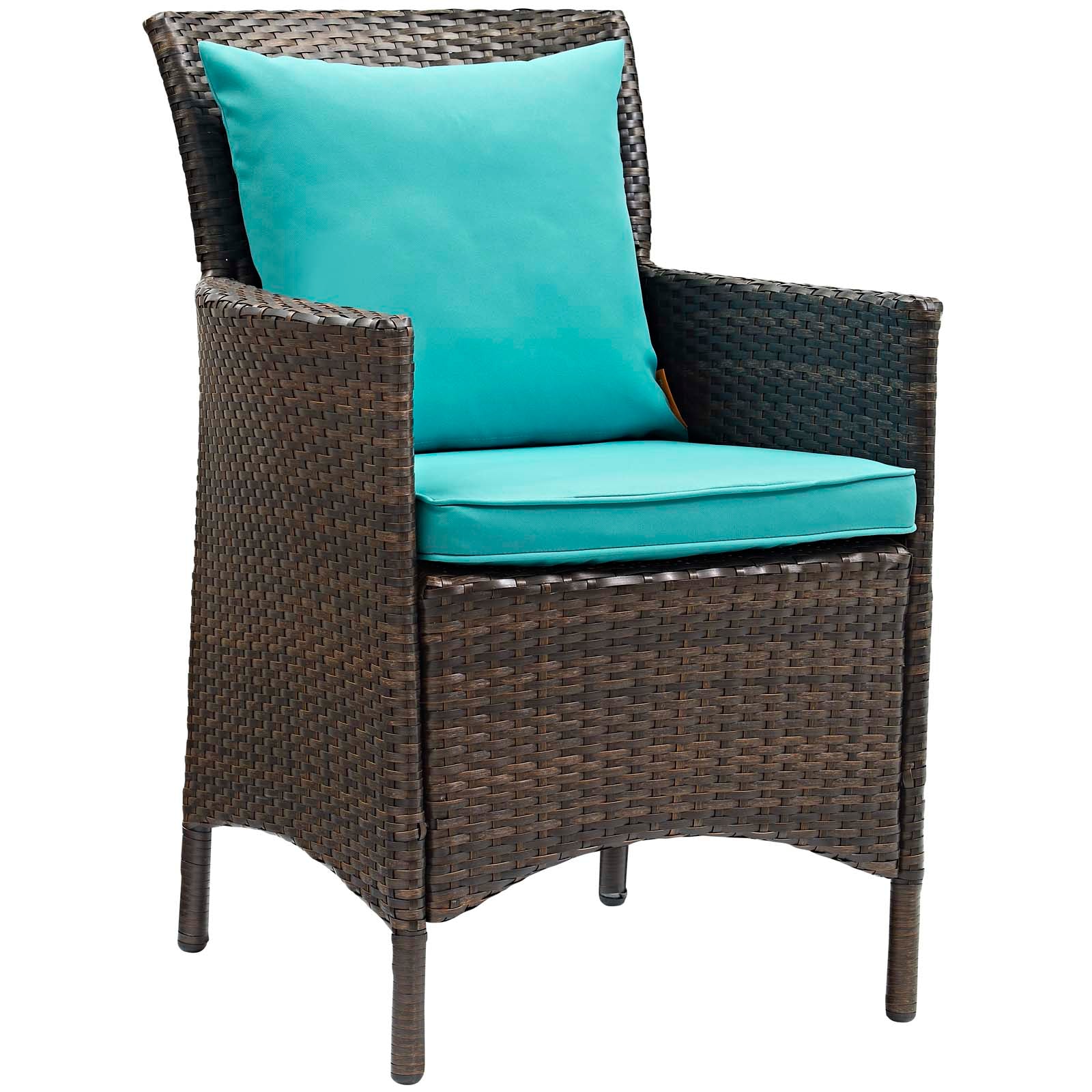 Modway Conduit Outdoor Patio Wicker Rattan Dining Armchair Set of 2 | Dining Chairs | Modishstore-24