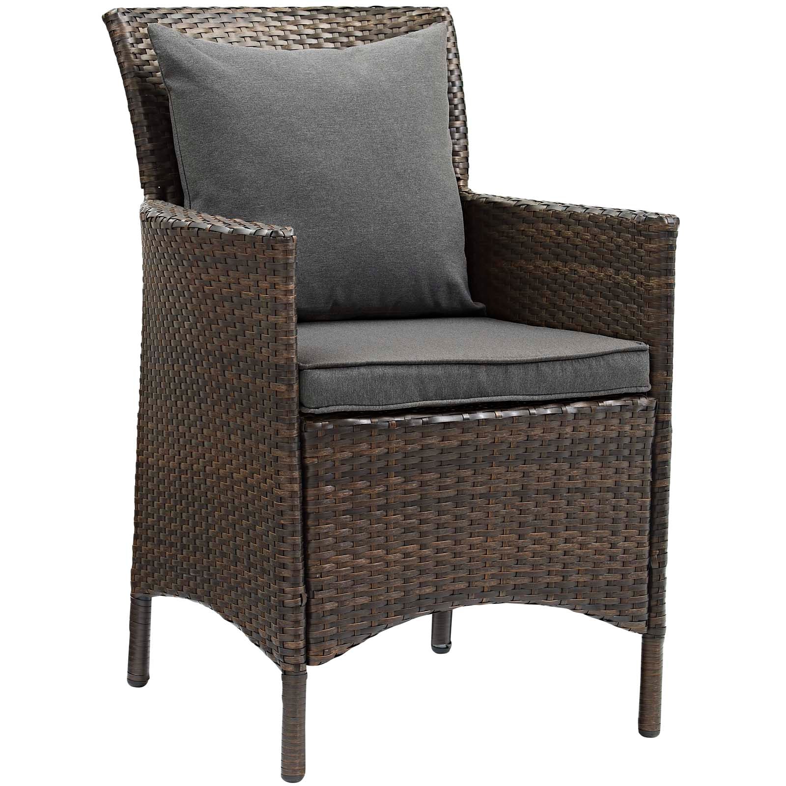 Modway Conduit Outdoor Patio Wicker Rattan Dining Armchair Set of 4 | Dining Chairs | Modishstore-14