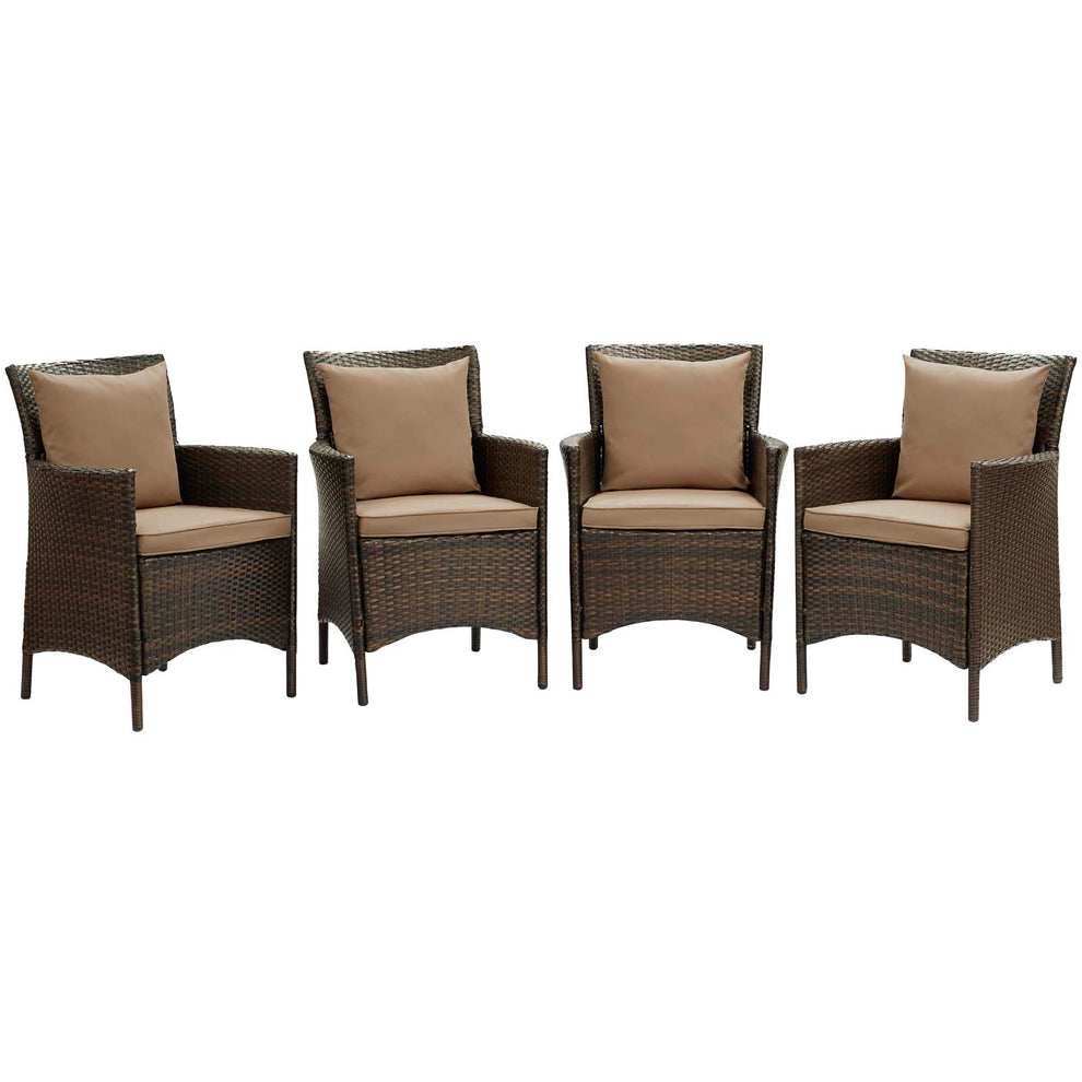 Modway Conduit Outdoor Patio Wicker Rattan Dining Armchair Set of 4 - EEI-4031 | Dining Chairs | Modishstore - 22