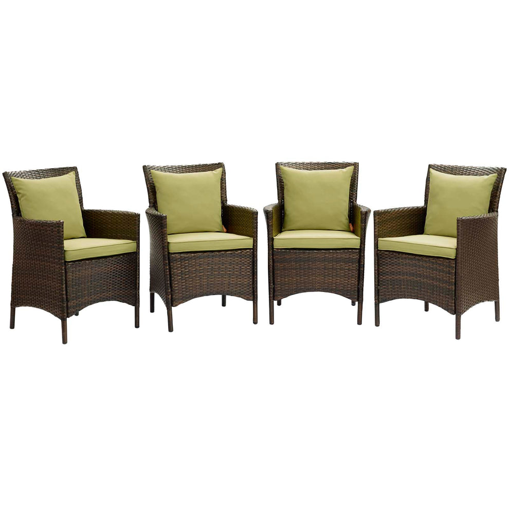 Modway Conduit Outdoor Patio Wicker Rattan Dining Armchair Set of 4 - EEI-4031 | Dining Chairs | Modishstore - 23